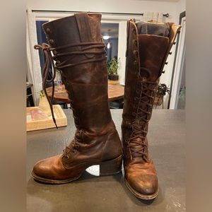 Freebird tall lace up boots